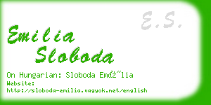 emilia sloboda business card